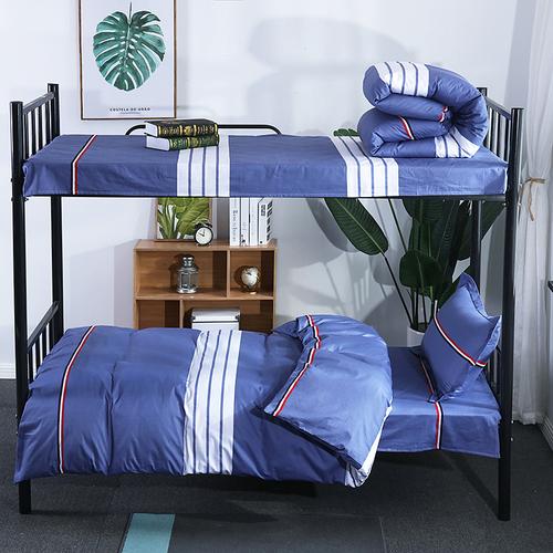 工廠批發學生宿舍單人床上三件套純棉學校六件套bedsheet cotton